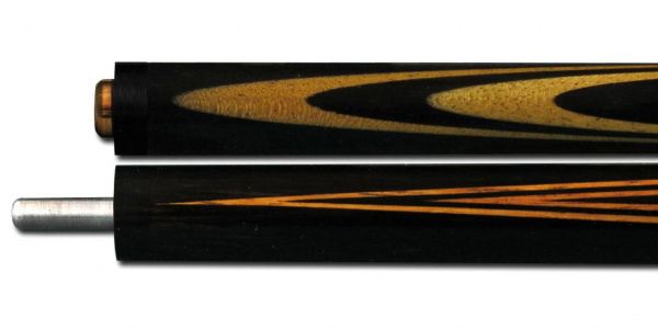 Бильярдный кий для русского бильярда Поповский двухсоставной Классика - эбен, лимонник, граб